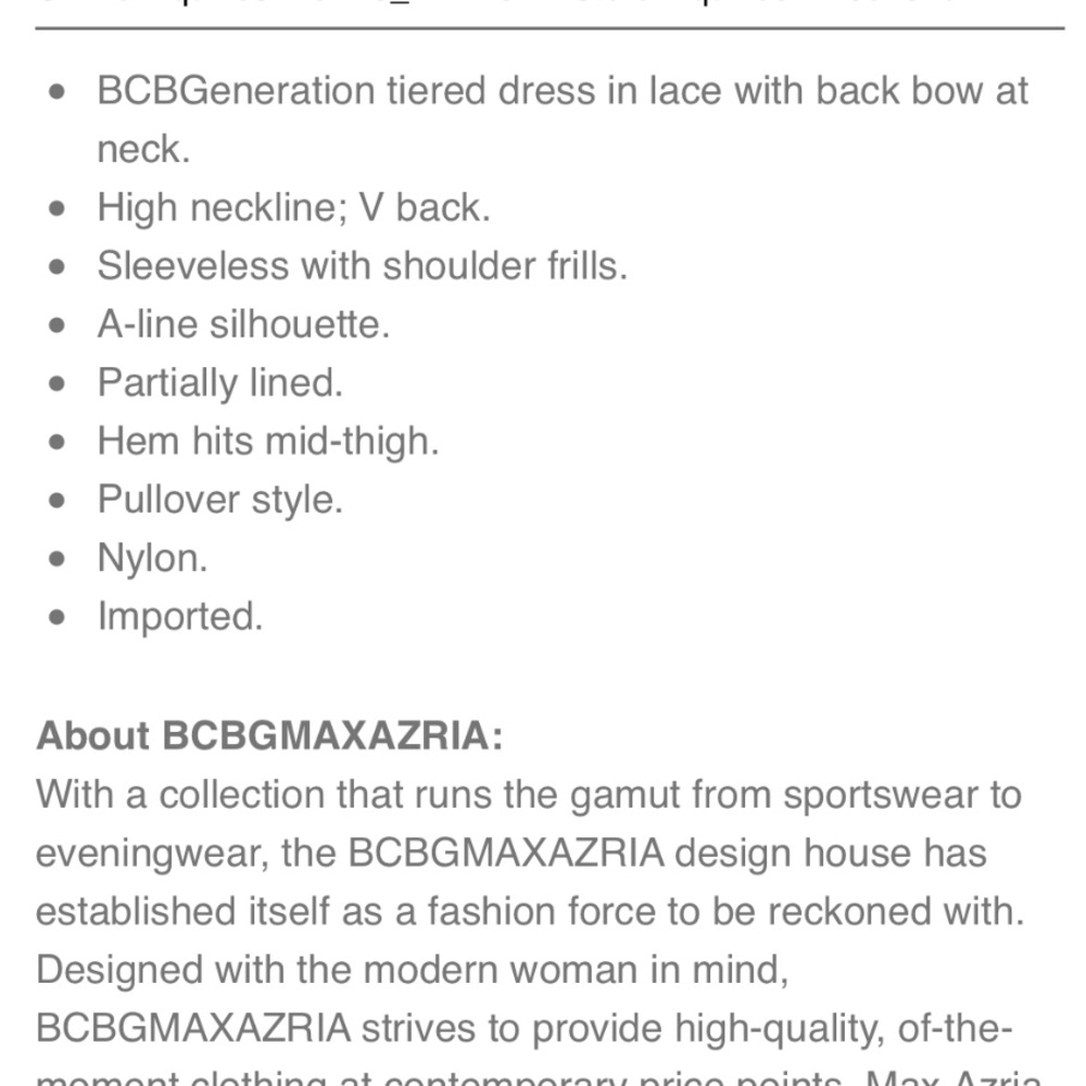 Bcbgeneration Bcbg lace dress black NWT - Picture 4 of 8